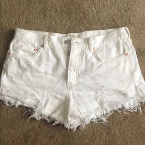 Free people loving good vibrations denim cutoffs